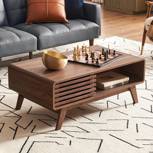 Wood Coffee Table With Storage