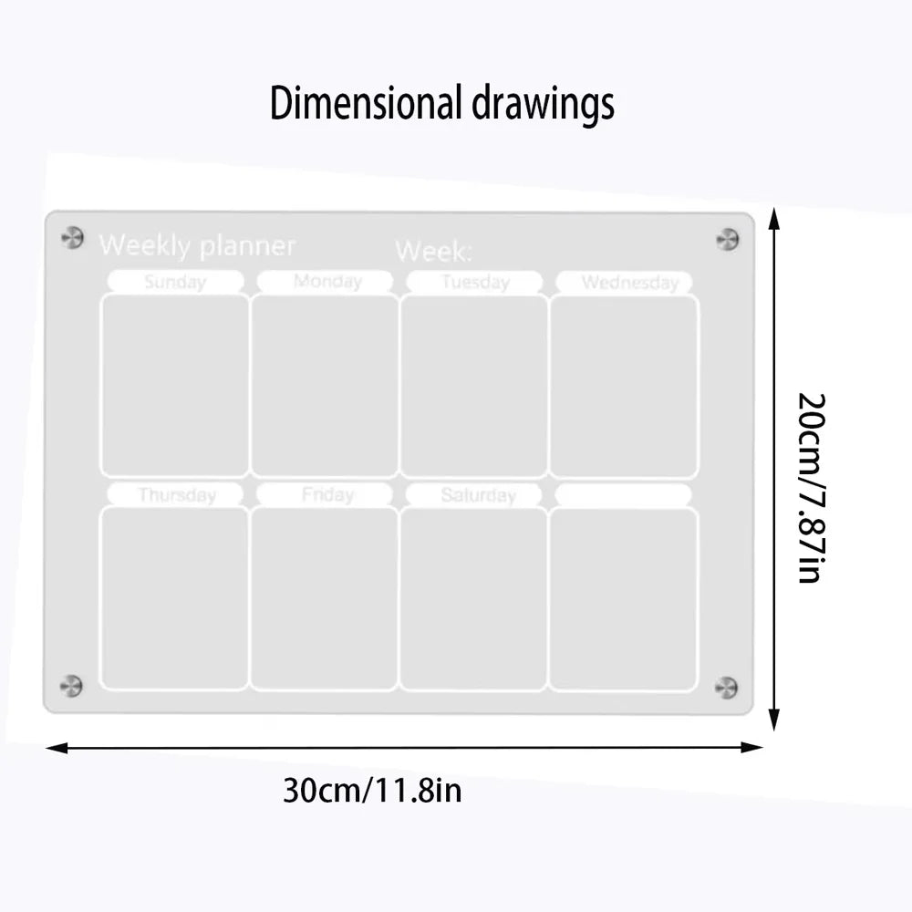 Magnetic Calendar Board for Fridge