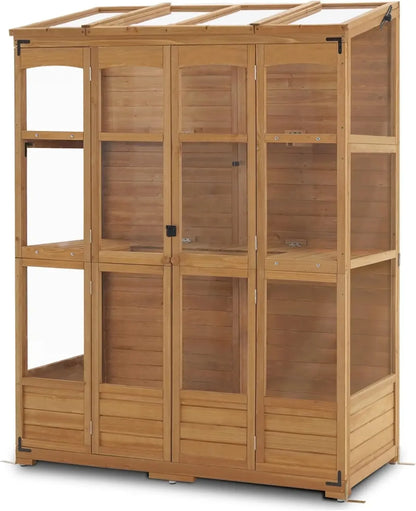 Walk-in Wooden Greenhouse