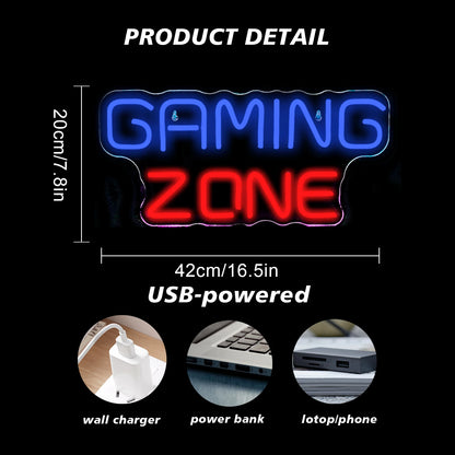 Game Room Neon Sign LED USB Powered