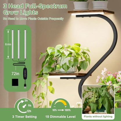 7 Tiered Metal Plant Stands With Light