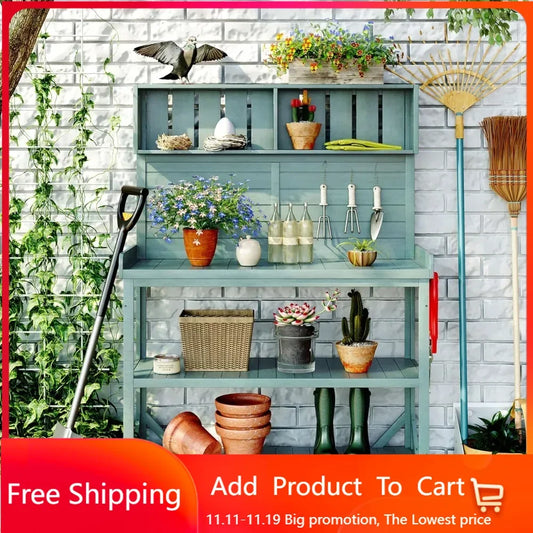 Large Potting Bench Workstation Table