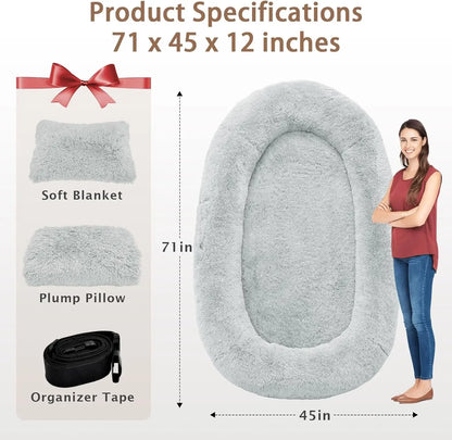 Oversize Human Dog Bed Fits Adult and Pet Washable