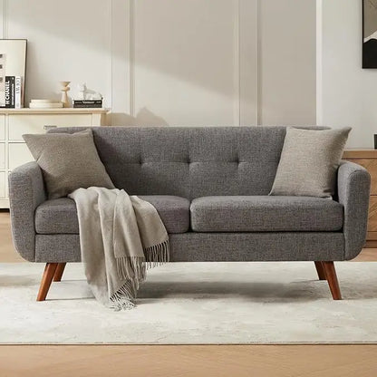 65" W Linen Sofa Couch Loveseat