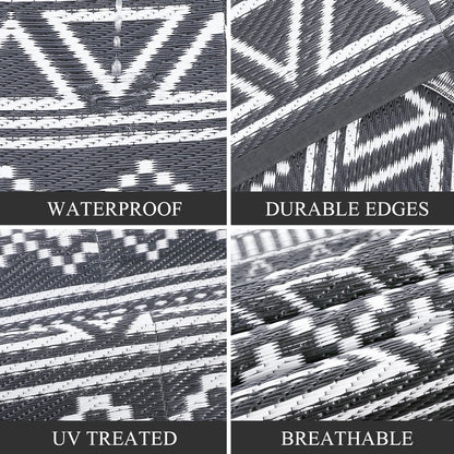 Outdoor Waterproof Reversible Patio Rug