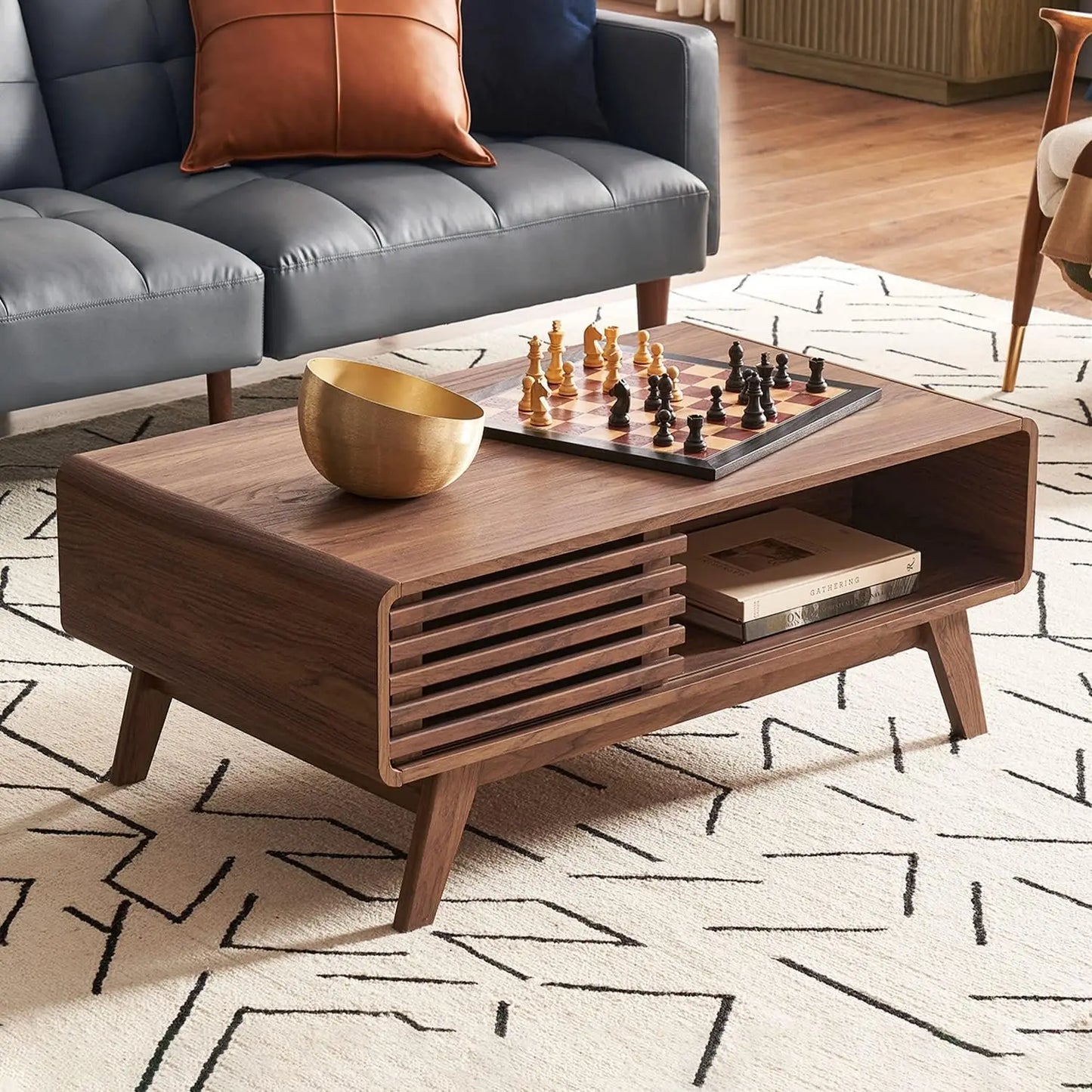 Wood Coffee Table With Storage