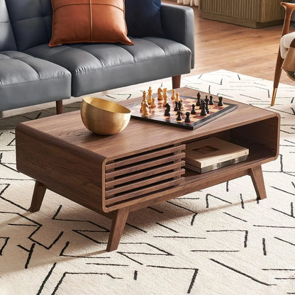 Wood Coffee Table With Storage