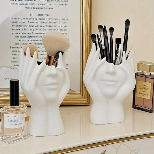 Makeup Brushes and Cosmetics Organizer
