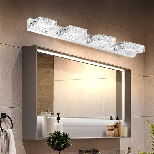 4-Lights Vanity Crystal Wall Light