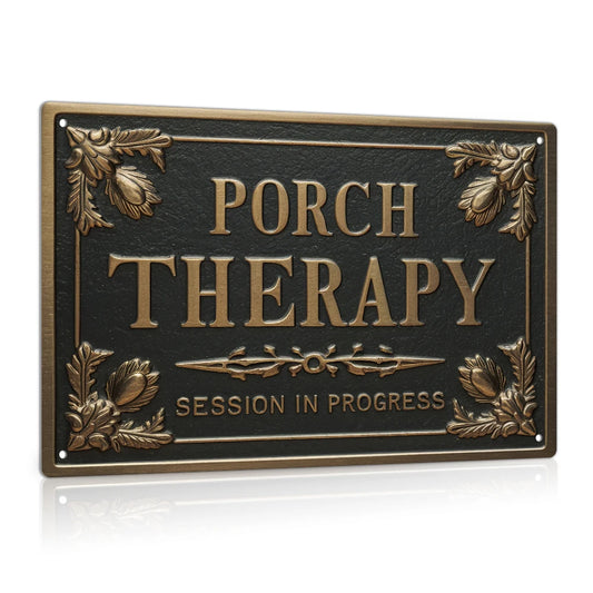 Porch Therapy Vintage Tin Sign