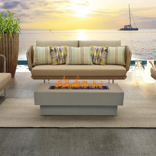 Gas Fire Pit Table With Glass Cover