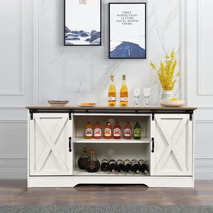 Farmhouse Coffee Bar Cabinet 59"