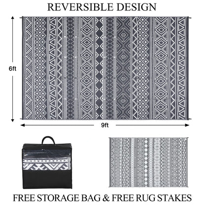 Outdoor Waterproof Reversible Patio Rug