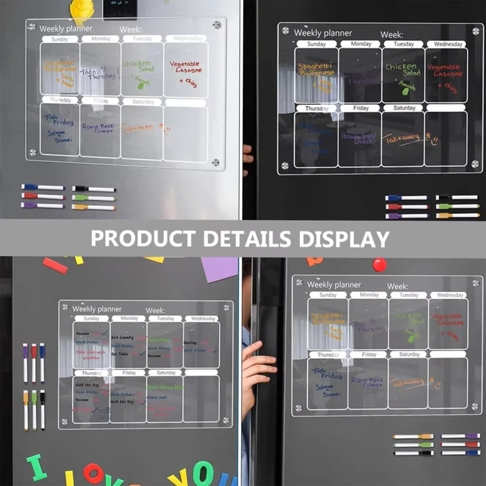 Magnetic Calendar Board for Fridge