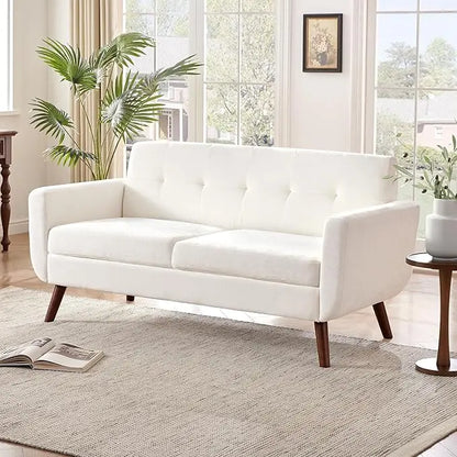 65" W Linen Sofa Couch Loveseat