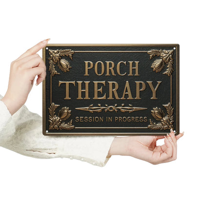 Porch Therapy Vintage Tin Sign
