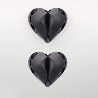 2pcs Heart-Shaped Mini Cable Winder Organizer Clips