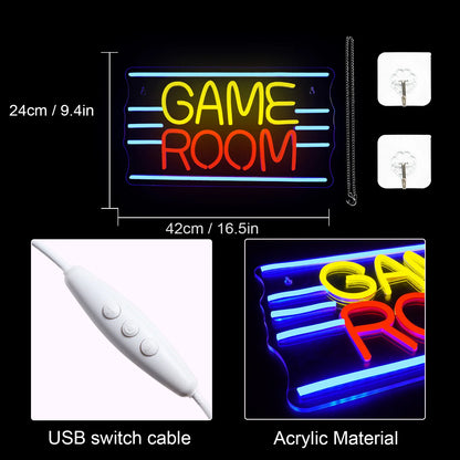 Game Room Neon Sign LED USB Powered