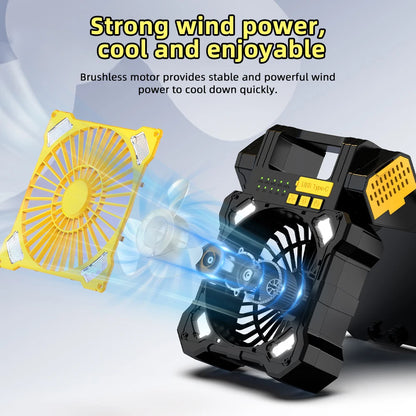 12W Dual Solar Panel USB Fan