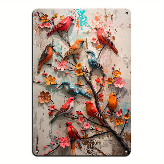 Birds Metal Rustic Sign