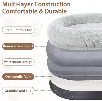 Oversize Human Dog Bed Fits Adult and Pet Washable