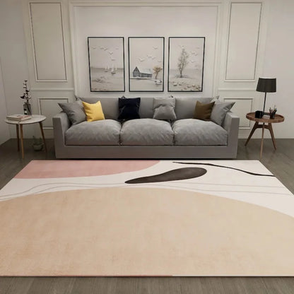 Luxurious, high-quality light beige carpet for bedroom and living room - fully covers large area for elegant, simple floor pavin