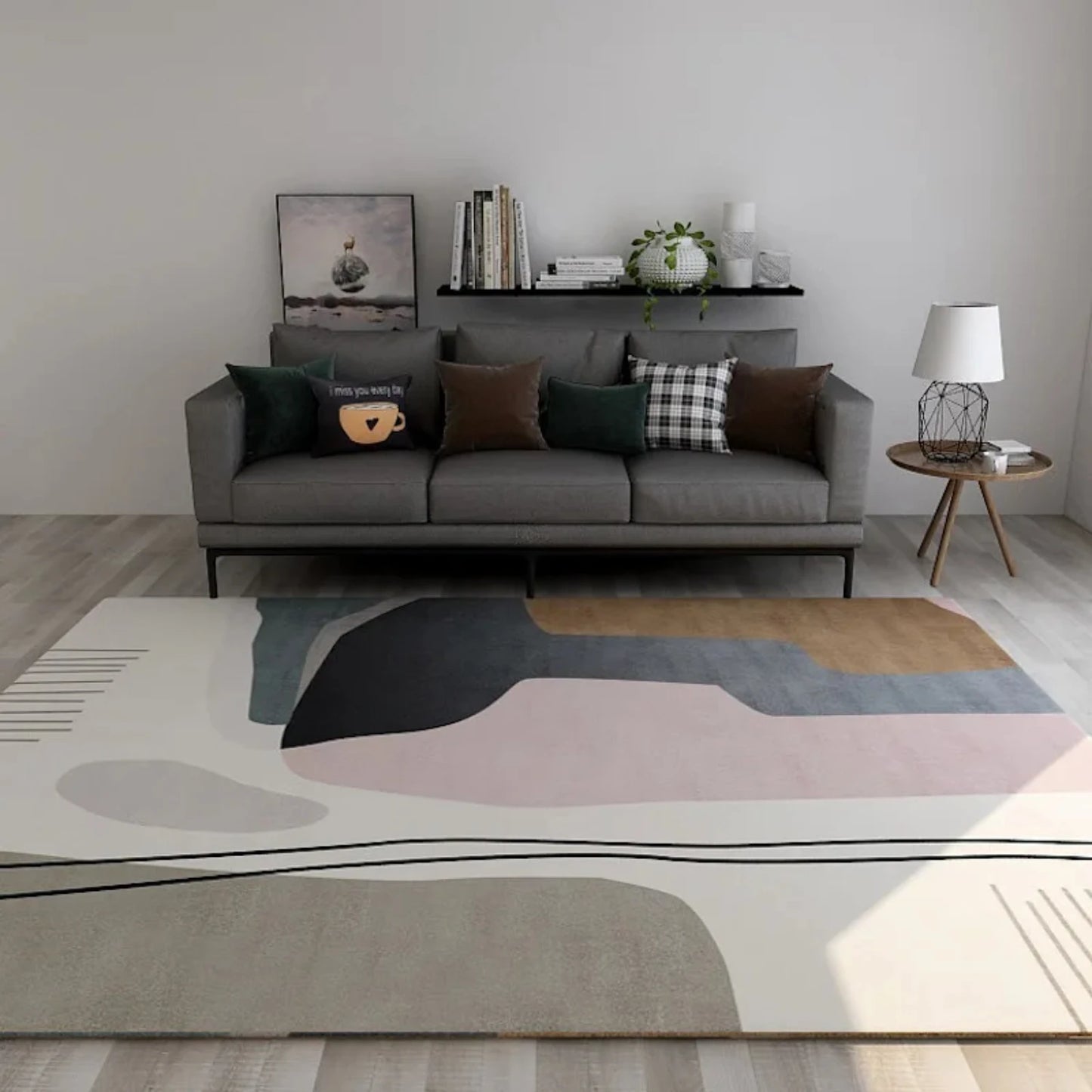 Luxurious, high-quality light beige carpet for bedroom and living room - fully covers large area for elegant, simple floor pavin